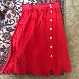 LOFT front-buttoned midi skirt